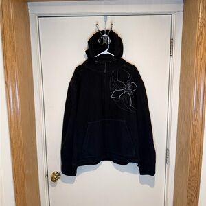 Harley Davidson Windproof Iron Cross Fleece Jacket w/ Padding Vintage 2008 Sz L